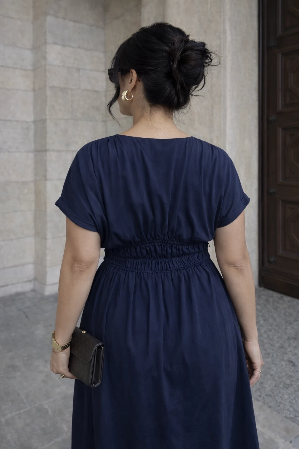 Robe midi - Bleu marine — 4