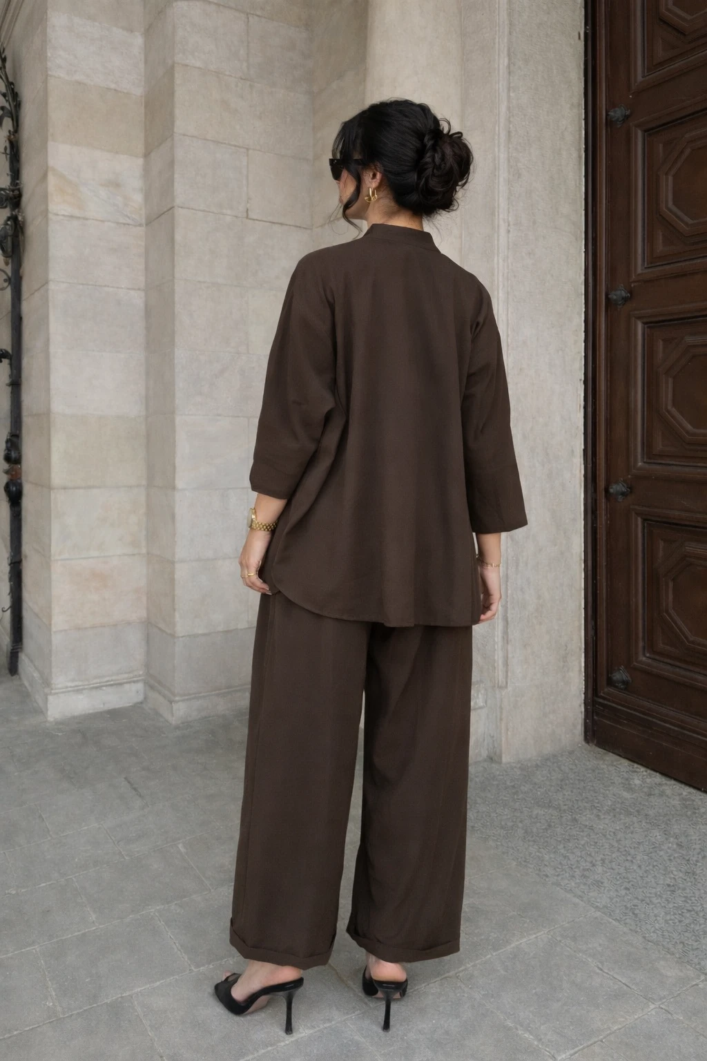 Ensemble oversize - Marron - 2