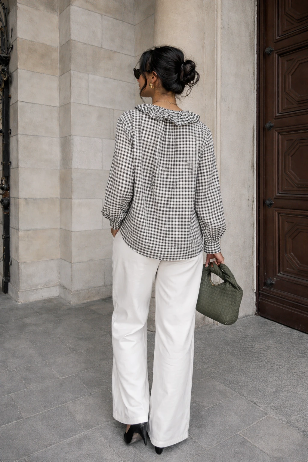 Blouse Vichy - Kaki - 2