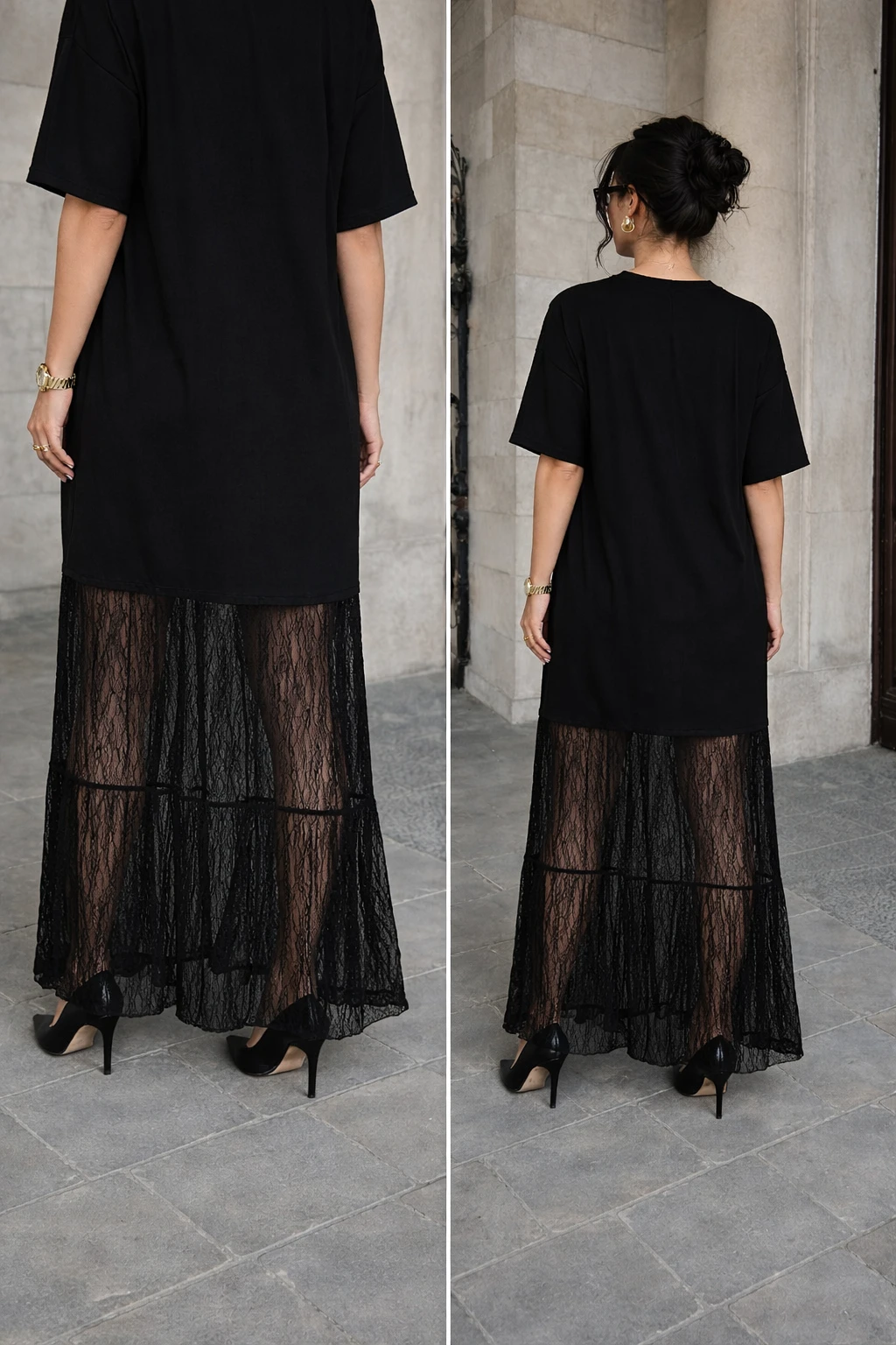 Robe dentelle - Noire  — 3