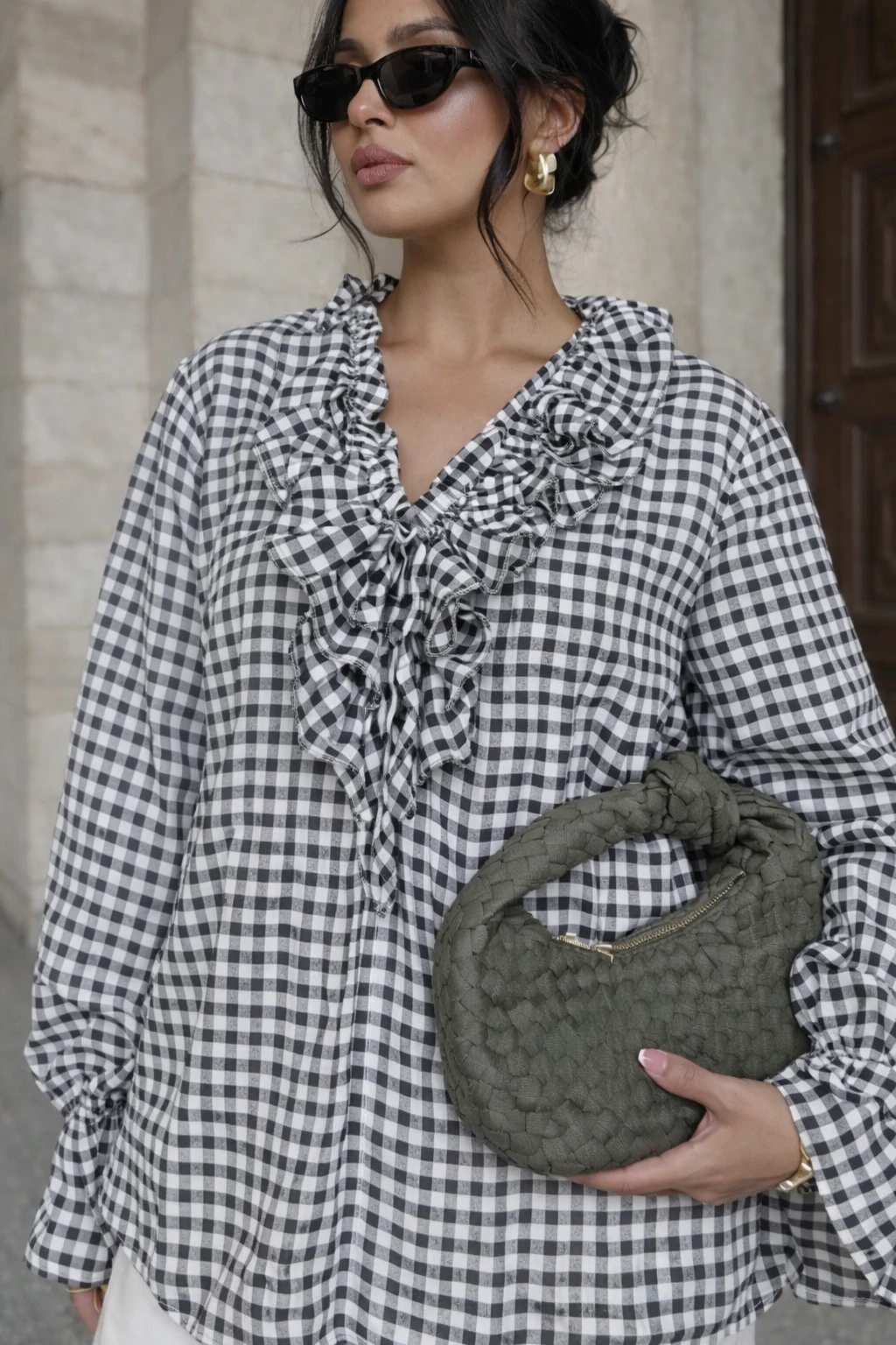 Blouse Vichy - Kaki  — 3