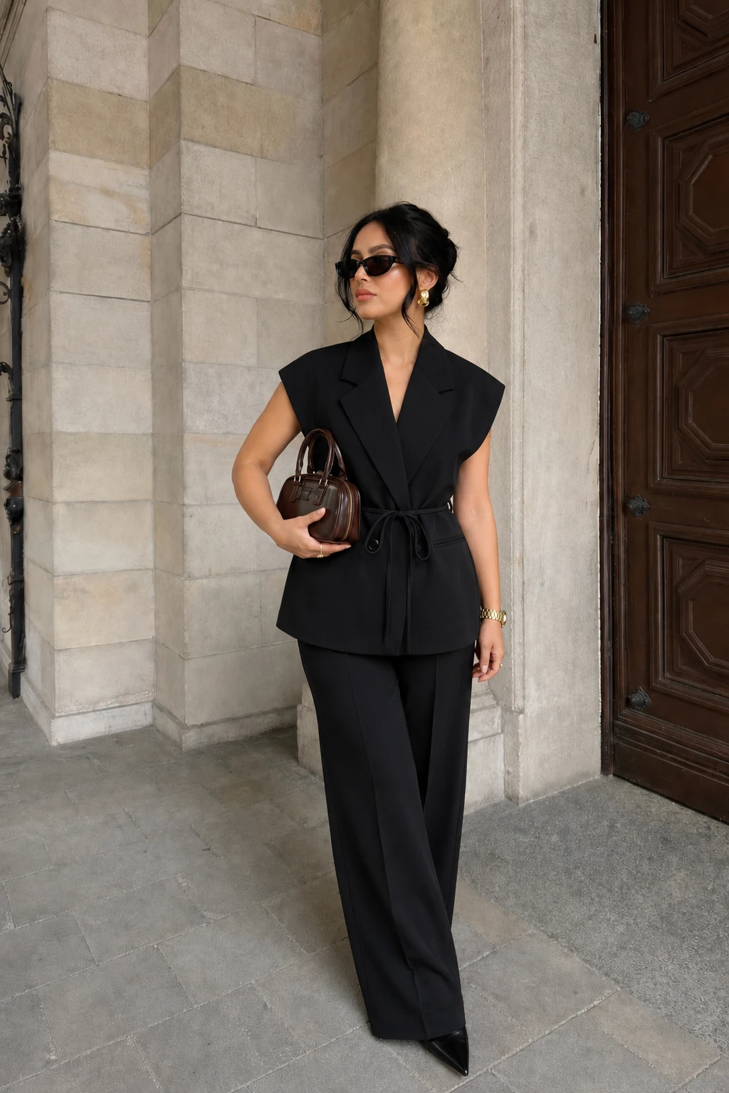 Blazer sans manches - Noir 