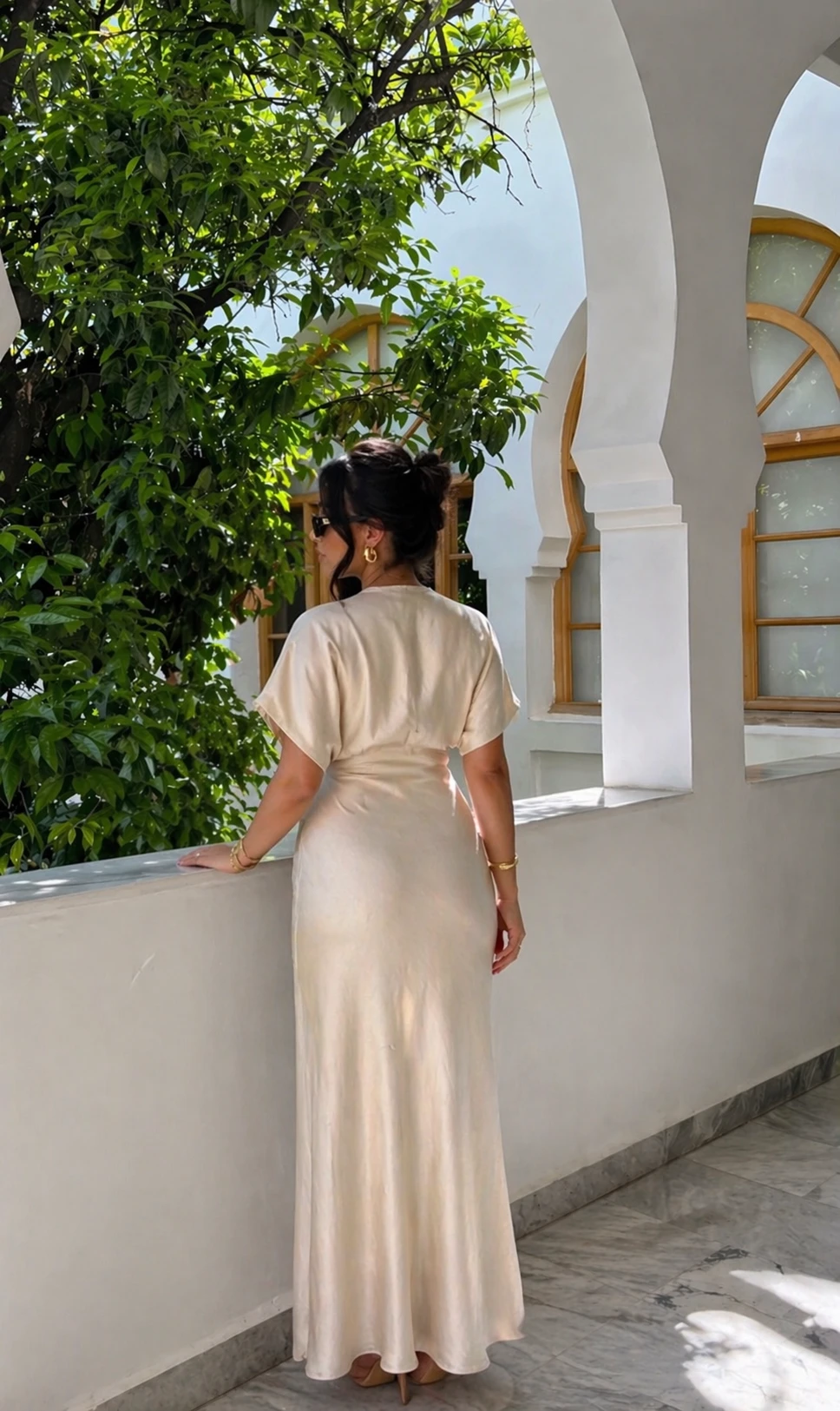 Robe Satinée Éclat - Nude - 2