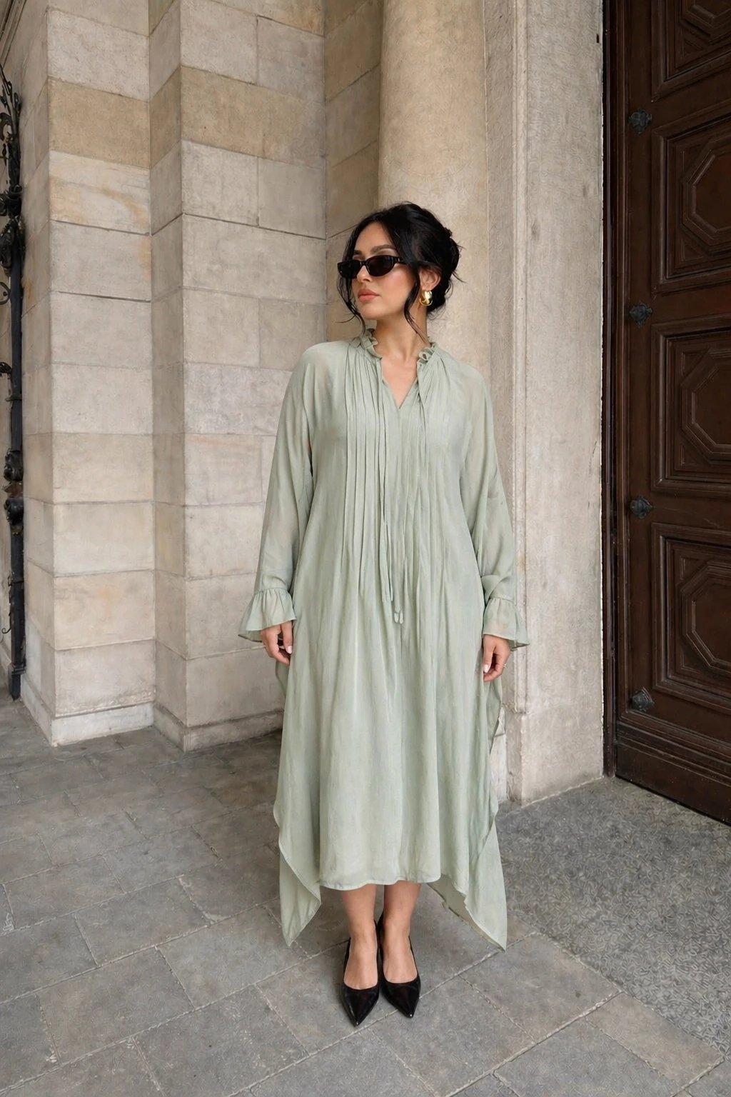 Robe longue fluide - Tilleuil