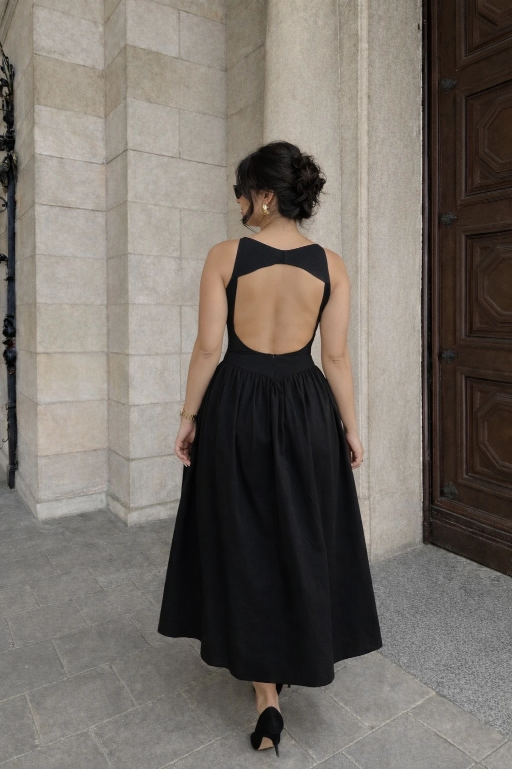 Robe dos nu - Noire  - 2