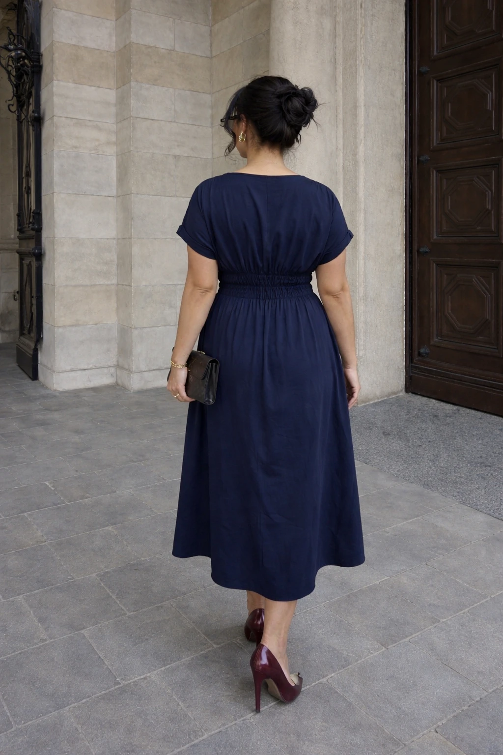 Robe midi - Bleu marine — 3