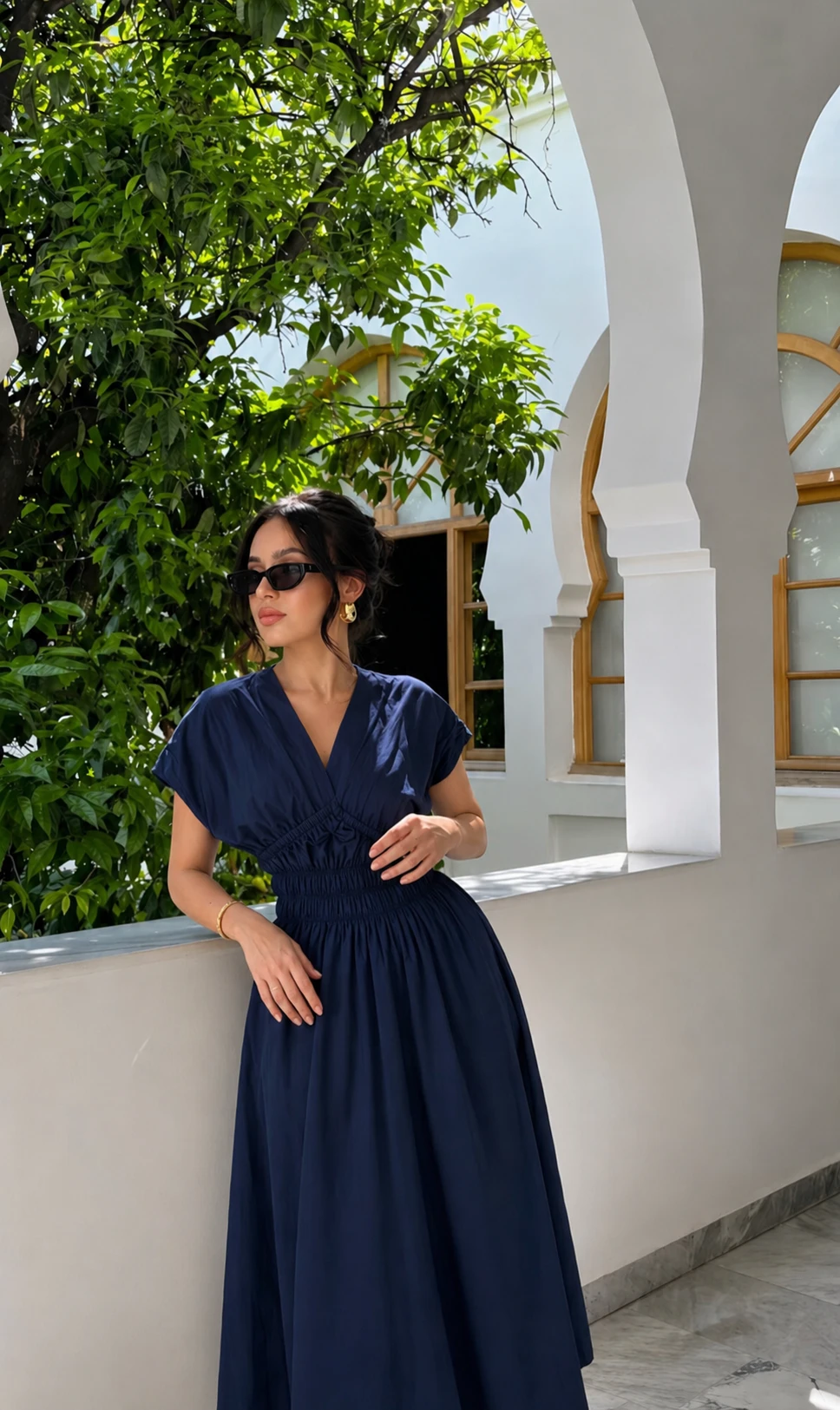 Robe midi - Bleu marine — 3